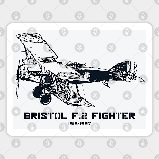 Bristol F.2 World War I Biplane Magnet by Lakeric